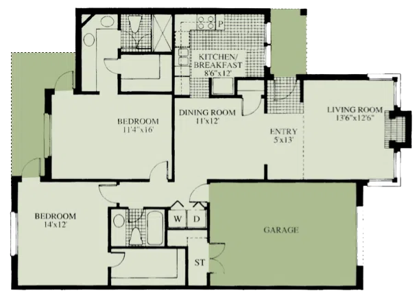 willowcrest floor plan at Rolling Meadows Retirement Community