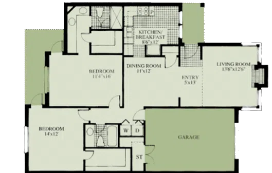 willowcrest floor plan at Rolling Meadows Retirement Community